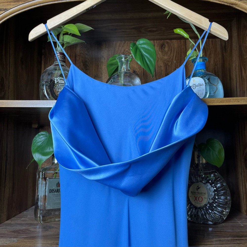 Vintage Teeze Me Baby Blue Dress Floor Length Slip Dress Womens Size 5